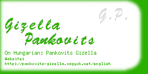 gizella pankovits business card